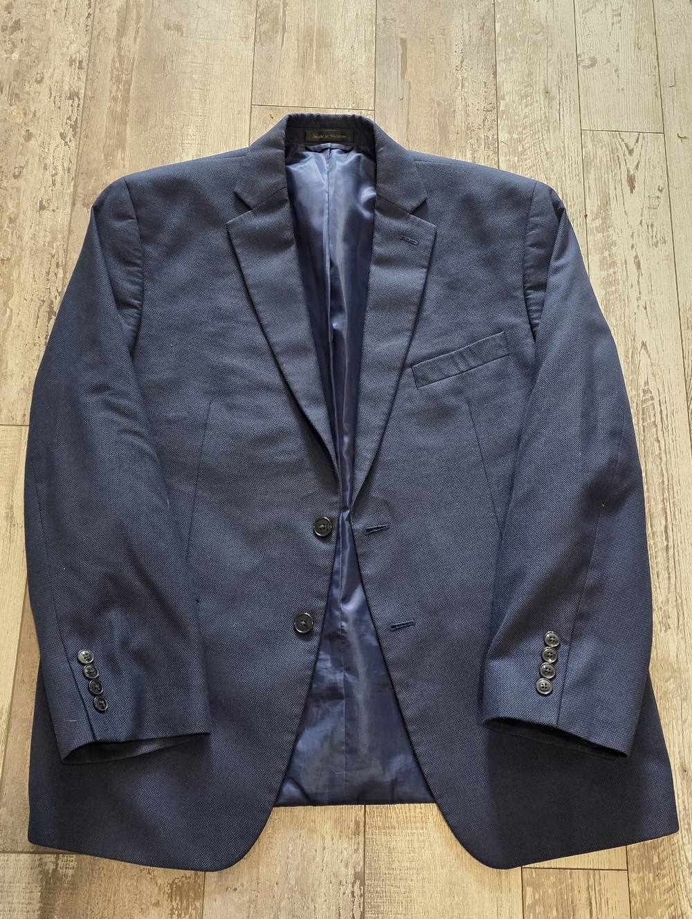 42S Men's Van Heusen Blazer Speckled Blue 2 Button Sport Coat